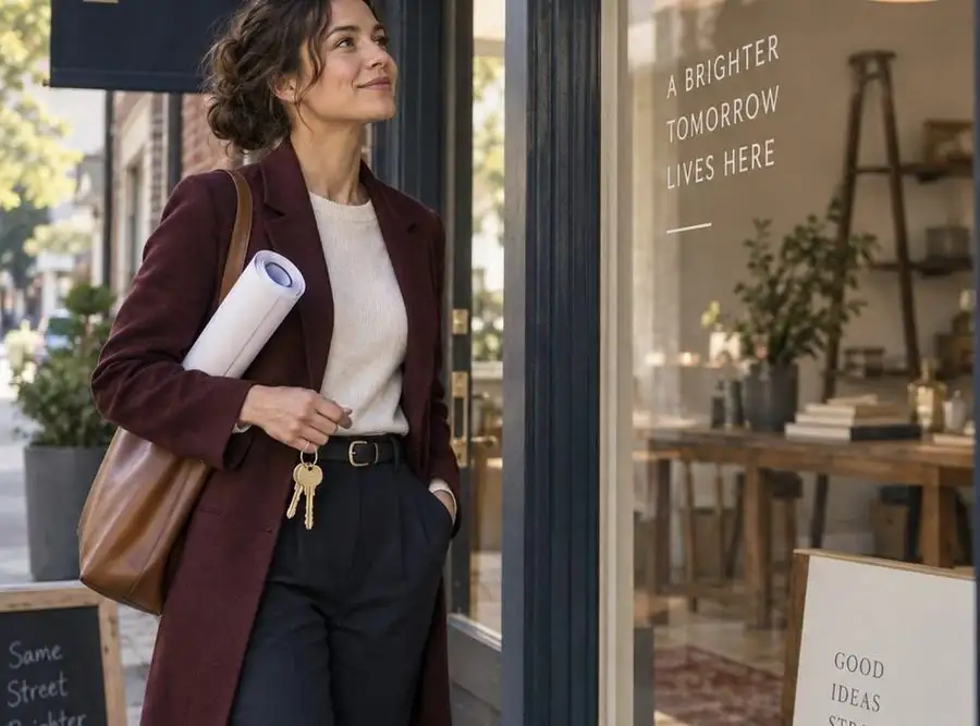Future business owner outside a commercial space